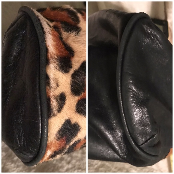 👑✅PRICE FIRM✅Badgley Mischka Leopard Leather Bag - Picture 7 of 12